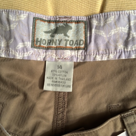 Horny Toad hiking shorts. Size 14. Khaki. - Picture 2 of 5